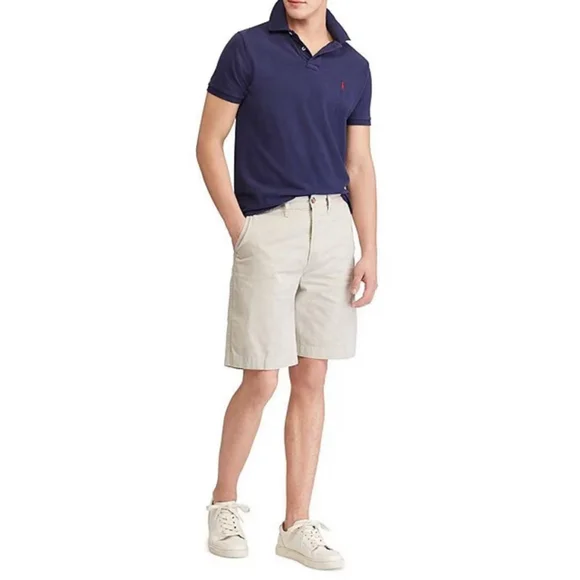 Polo Ralph Lauren Relaxed Fit Twill 10" Inseam Surplus Shorts Khaki Sz 35 - Picture 2 of 9